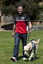 Will Davison walking with SEDA dog Davo 