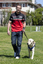 Will Davison walking with SEDA dog Davo 