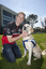 Will Davison with SEDA dog Davo at Kooyong