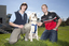 Will Davison with SEDA dog Davo and dog trainer