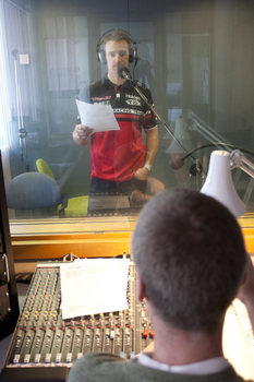 Will Davison in the studio at VAR