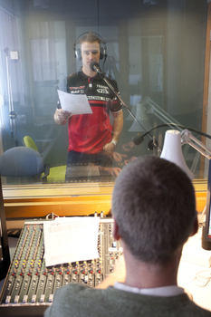 Will Davison in the studio at VAR