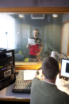 Will Davison in the studio at VAR