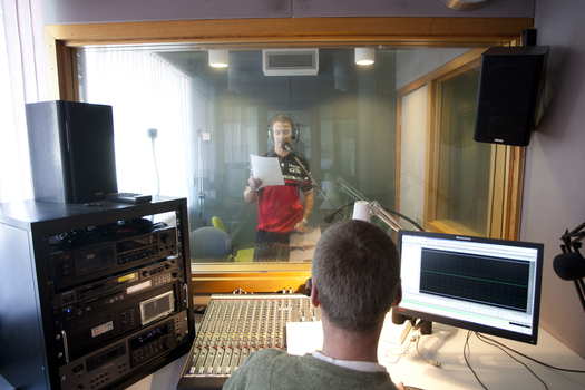 Will Davison in the studio at VAR