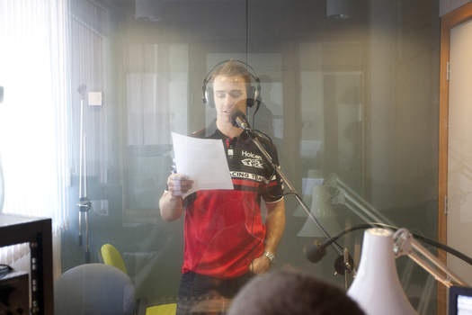 Will Davison in the studio at VAR