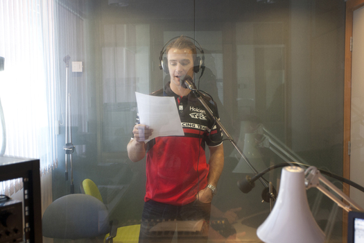Will Davison in the studio at VAR
