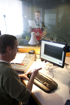 Will Davison in the studio at VAR