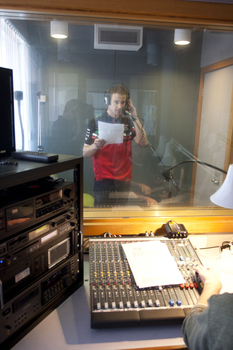Will Davison in the studio at VAR