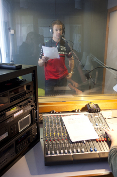 Will Davison in the studio at VAR