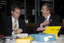 Bill Shorten and Gerard Menses with audio materials