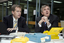 Bill Shorten and Gerard Menses with audio materials