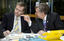 Bill Shorten and Gerard Menses with audio materials