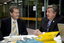 Bill Shorten and Gerard Menses with audio materials