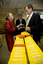 Bill Shorten, Julie Rae in Circulation area of library