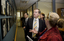 Chris Edwards, Bill Shorten, Julie Rae in studios corridor