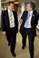 Bill Shorten and Gerard Menses walking to reception