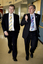 Bill Shorten and Gerard Menses walking to reception