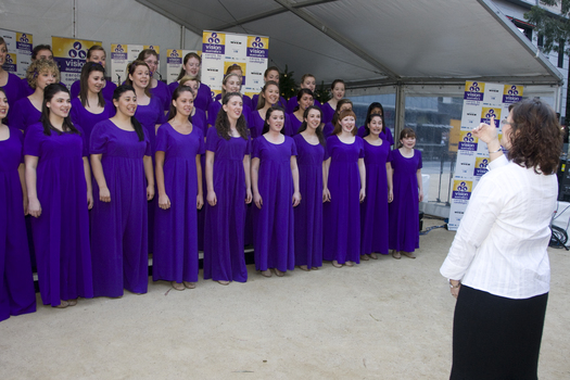 Australia Girls Choir singing at the launch
