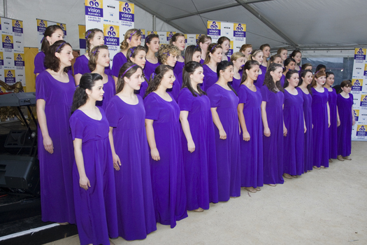 Australia Girls Choir singing at the launch