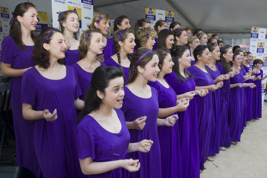 Australia Girls Choir singing at the launch