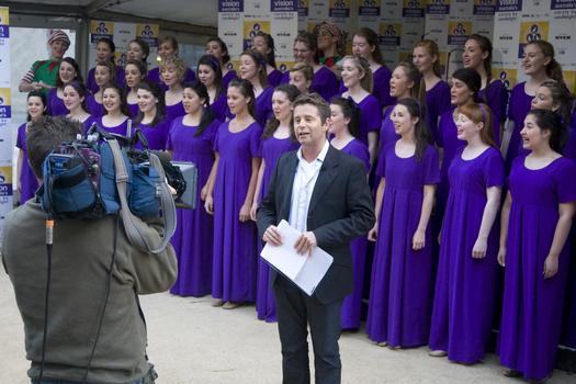 Steve Jacobs with the Australia Girls Choir