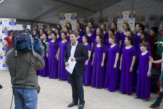 Steve Jacobs with the Australia Girls Choir