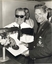 Fred Berry and his Canadian counterpart Dereck Daines with rifle and target