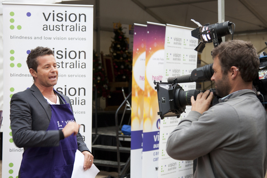Steve Jacobs presenting to camera at the launch