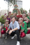 Rob Mills with the elves at the launch
