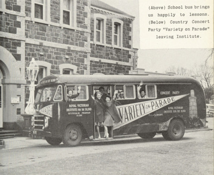 Variety on Parade performers on bus - page 139