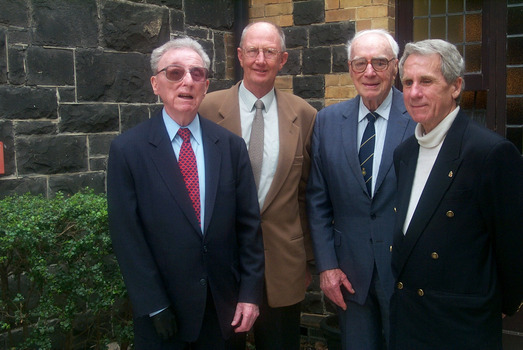 Lawrence McCredie with 3 men - not used in book