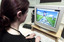 Woman using a computer at RVIB College
