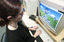 Woman using a computer at RVIB College