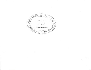 Victorian Asylum and School for the Blind stamp