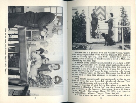 Booklet about Seeing Eye dogs and blindness