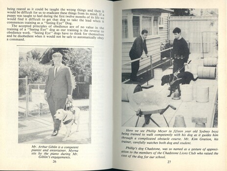 Booklet about Seeing Eye dogs and blindness