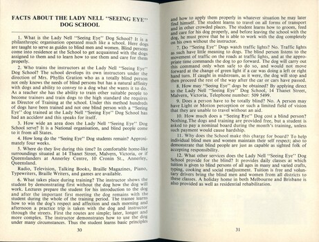 Booklet about Seeing Eye dogs and blindness