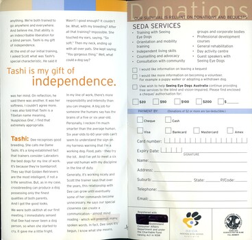 Information about Seeing Eye Dogs and how to support them