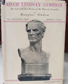 Front cover of Adam Lindsay Gordon by Douglas Sladen