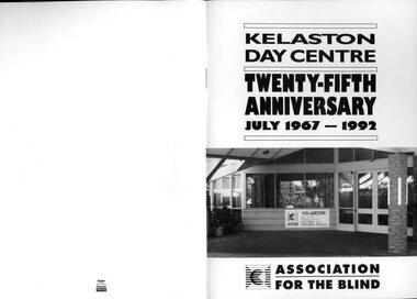 Front cover of anniversary booklet providing a historical overview of Kelaston