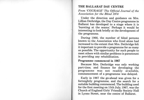 Anniversary booklet providing a historical overview of Kelaston