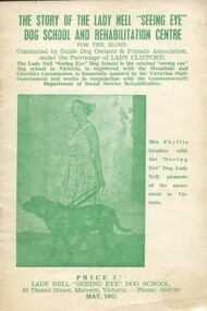 Front cover of Lady Nell booklet on how seeing eye dogs work