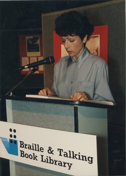 Presenter at the podium for the awards