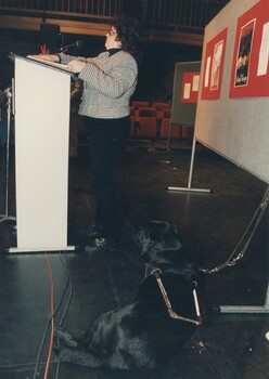 Presenter at the podium for the awards