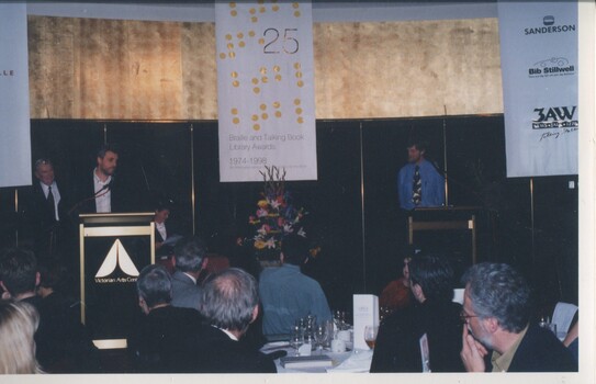 Mark Raphael Baker and Rod Quantock at the podium