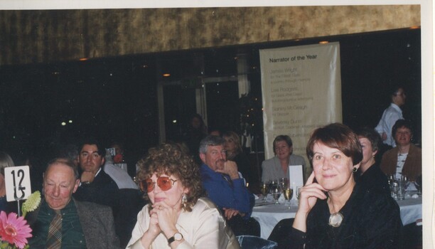 George Zamanis, Pauline Meaney and Meike Mellars amongst tables