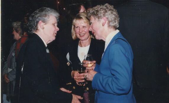 Marj West with two other women at party