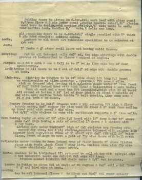 Outline of materials and job requirements for trades