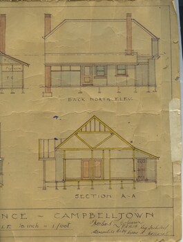 Architectural drawings of completed house