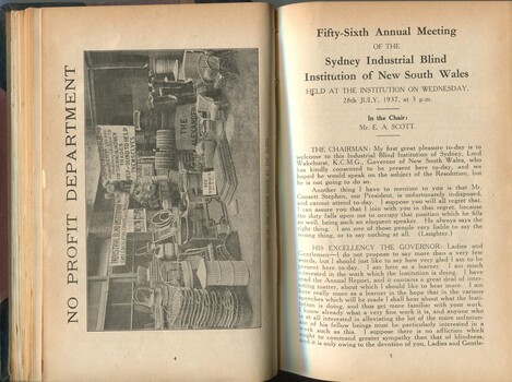 Display of goods made and Minutes of the Annual General Meeing